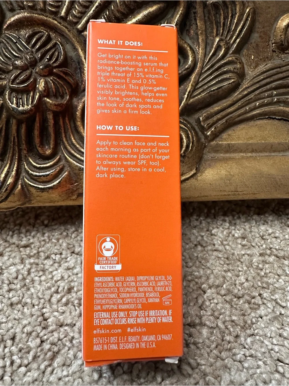 NIB Elf Cosmetics Bright Icon Vitamin C + E + Ferulic Serum 1 FL OZ $17